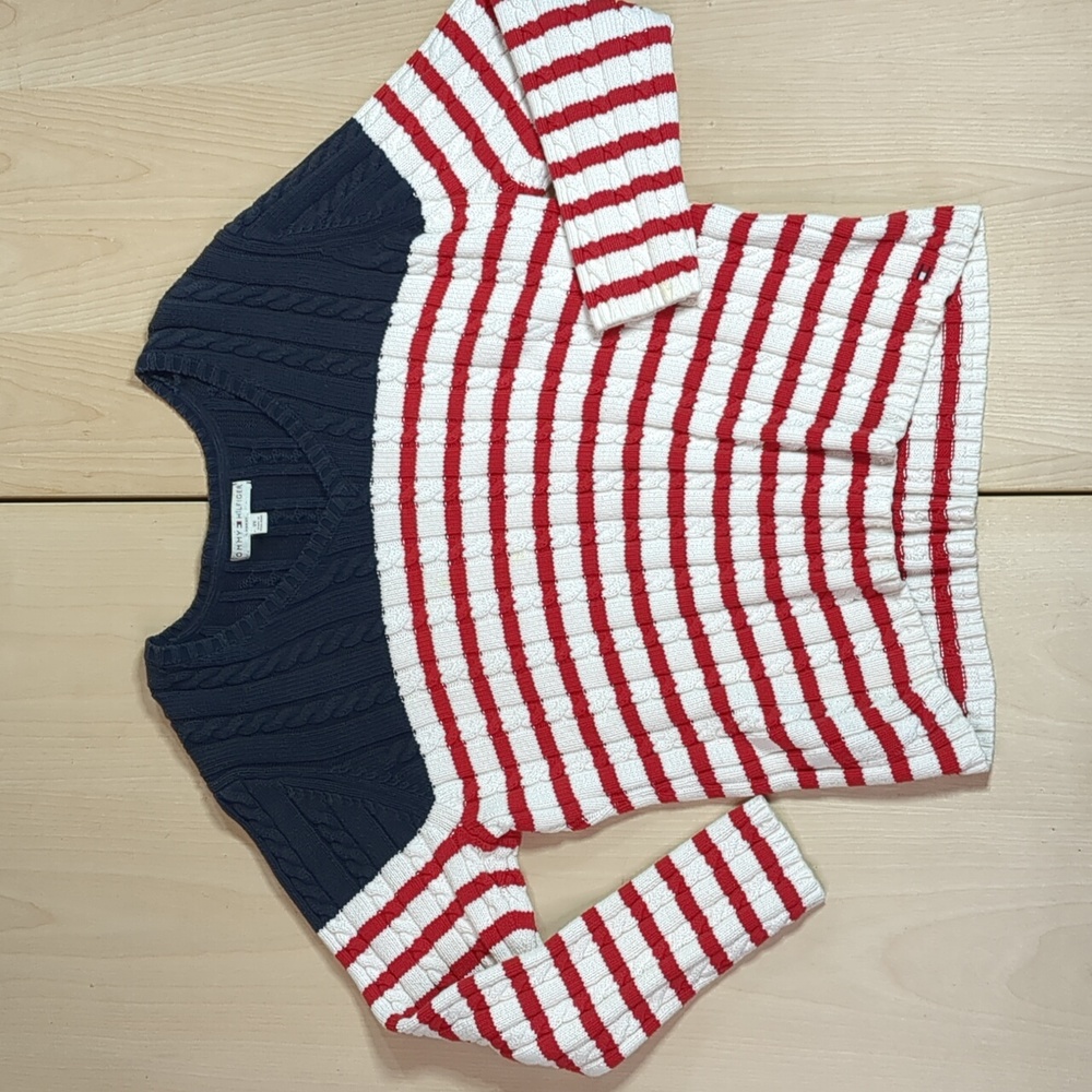 Tommy Hilfiger 2XL women cable knit chunky sweater vintage '90s
